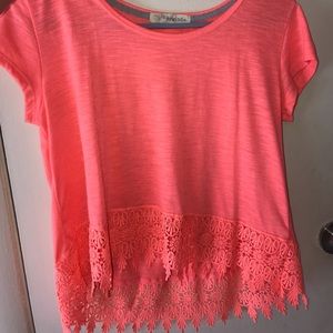 Bright pink crop top